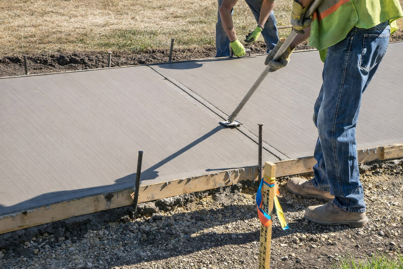 Concrete sidewalk building in Wichita Falls, TX